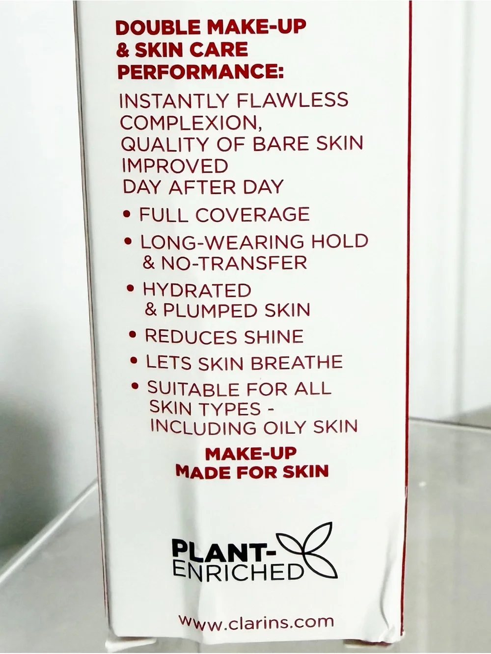 CLARINS Skin Illusion Full Coverage Foundation Light Beige 101W ~ New in Box - Picture 5 of 8